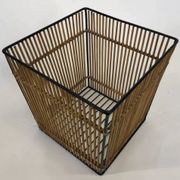 Mid Century Rohe Noordwolde rattan basket by Dirk van Sliedrecht 60's Design