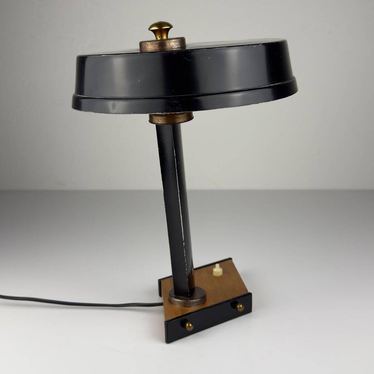 Vintage metal desk lamp attributed to Oscar Torlasco, Italy, 1950s.