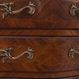 Stylish walnut chiffonier with marble top.