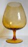 Empoli vase in textured blown amber glass from around 1960.