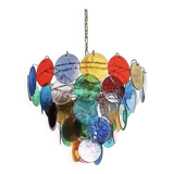 Vintage Murano glass chandelier with 10 lights, Italy 1980.