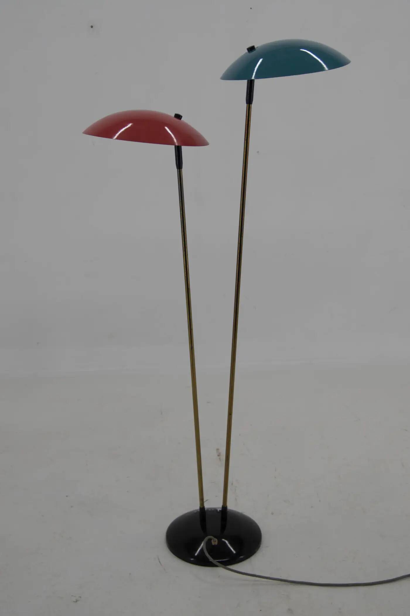 Lampe de sol mid-century par Drukov, années 1960.