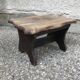 Tabouret marche pieds en bois ancien