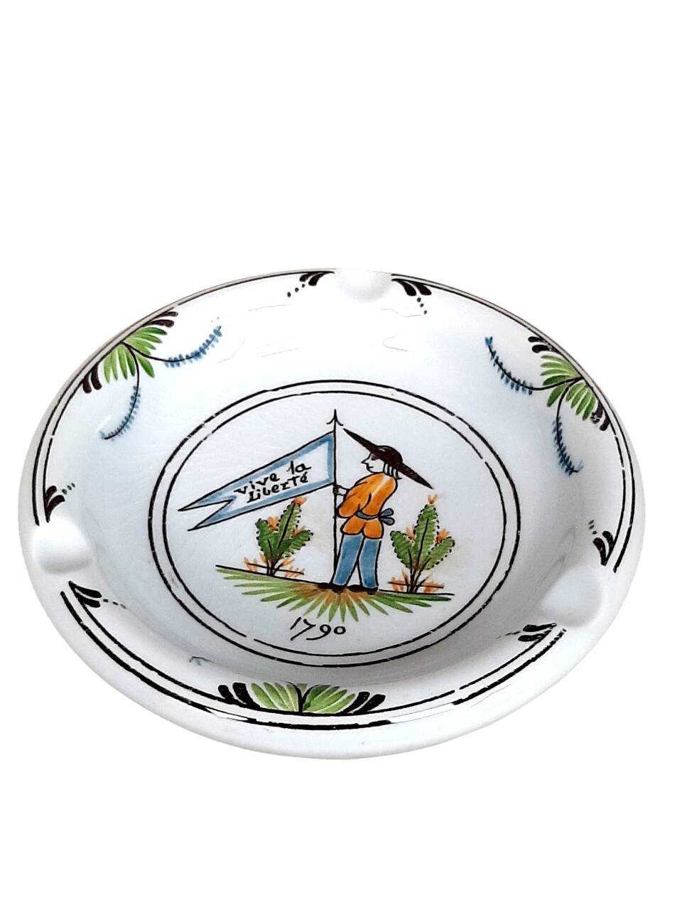 Ashtray in Gien Bicentennial of the French Revolution
