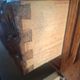 Art Deco commode with marble top, vintage antique furniture.