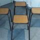 4 tabourets Mullca indus, atelier, école époque vintage