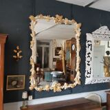 Lacquered and gilded mirror