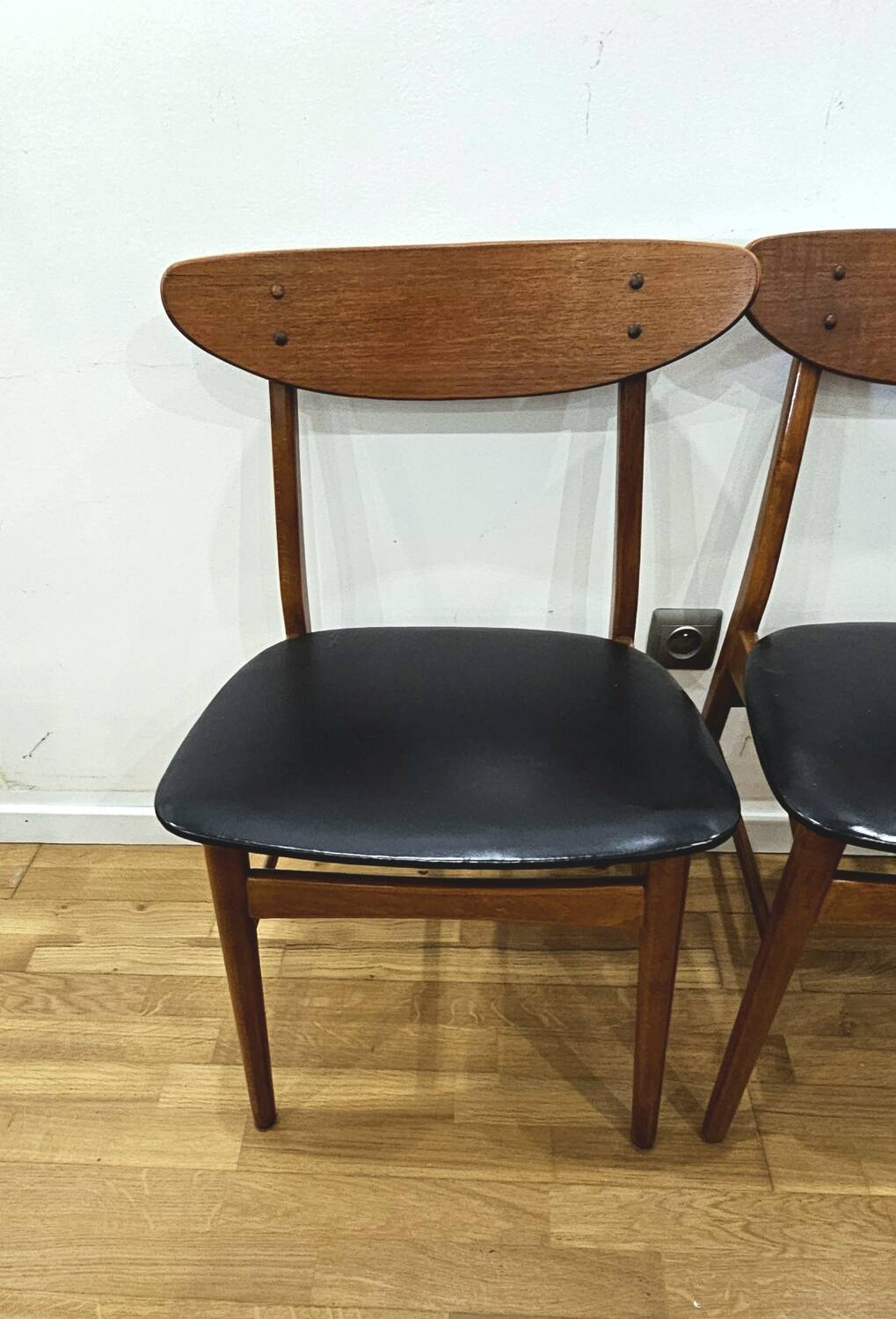 6 Danish teak chairs farstrup model monaco