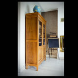 Glazed school cupboard from the 50s, 60s