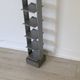 Metal tower and concrete block storage