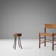 Mid‑Century Rustic French Tree Trunk Stool, France 1940s