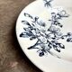 Shallow dish Lunéville in blue ironstone, service "Azalea"