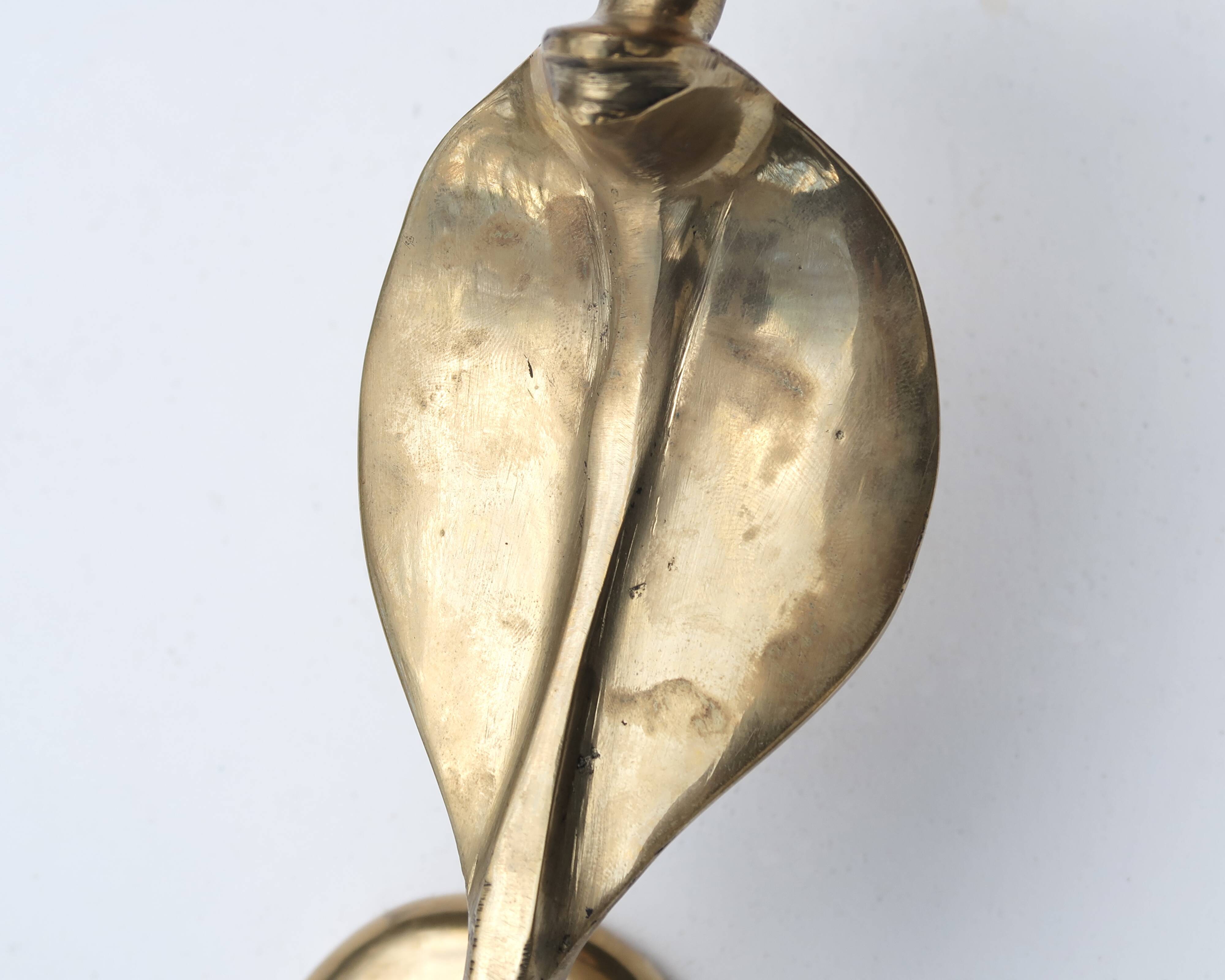 Large Brass Cobra Wall Candle Holder, 1970s