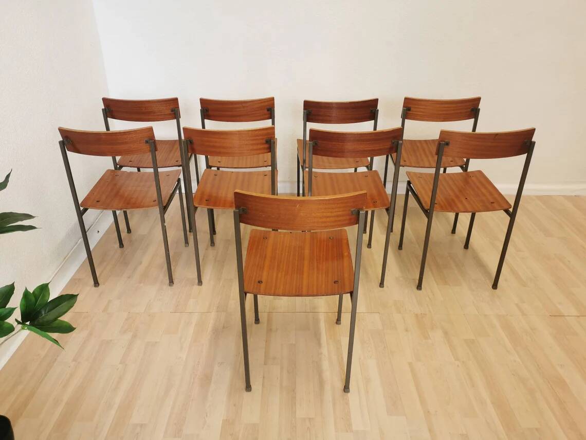 Vintage STOL Kamnik School Chair Minimalist Industrial Dining (1 of 30)
