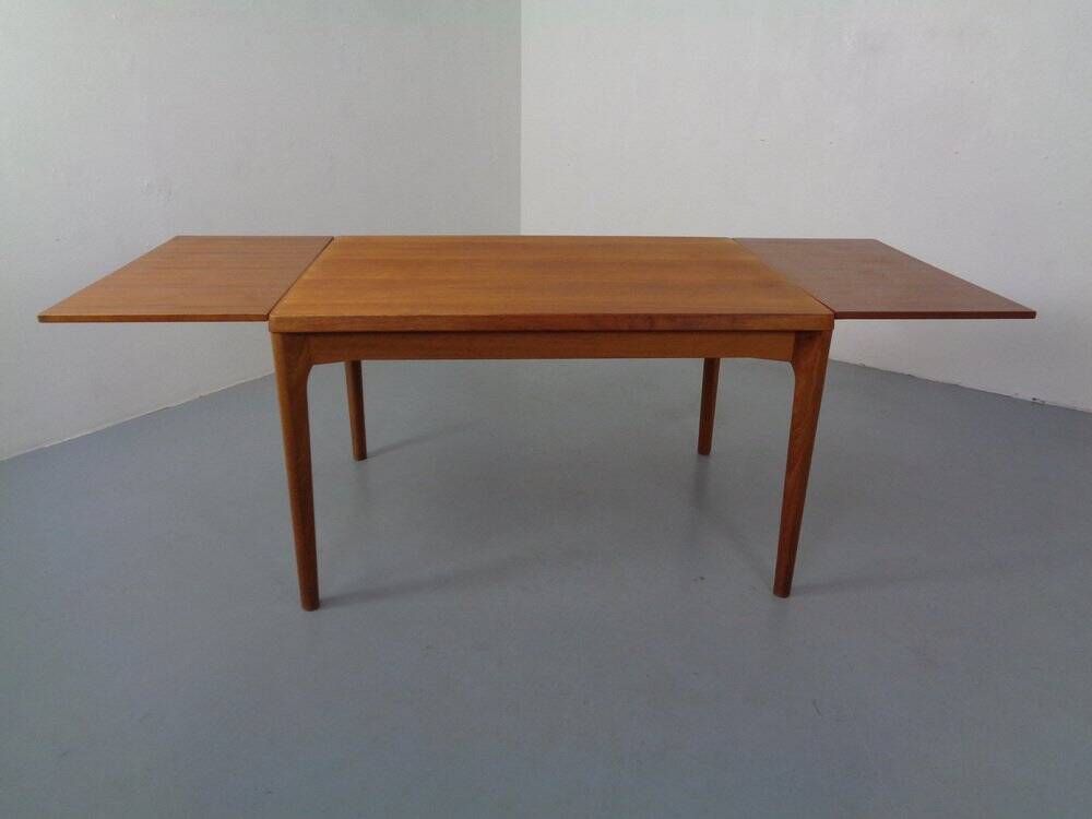 Extendable Teak Dining Table by Henning Kjærnulf for Velje Møbelfabrik, 1960s