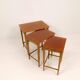 Tables gigognes Art déco en acajou et bouleau teinté, NK Suède, années 1940