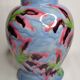 Ricard enamelled ceramic vase, signed, 28 cm