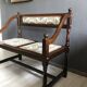 Vintage Antique Hall Bench 2-Person