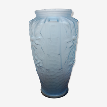 Art Deco pressed glass vase