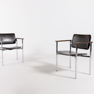 Set of 2 Scandinavian armchairs by Ilmari Tapiovaara for Asko