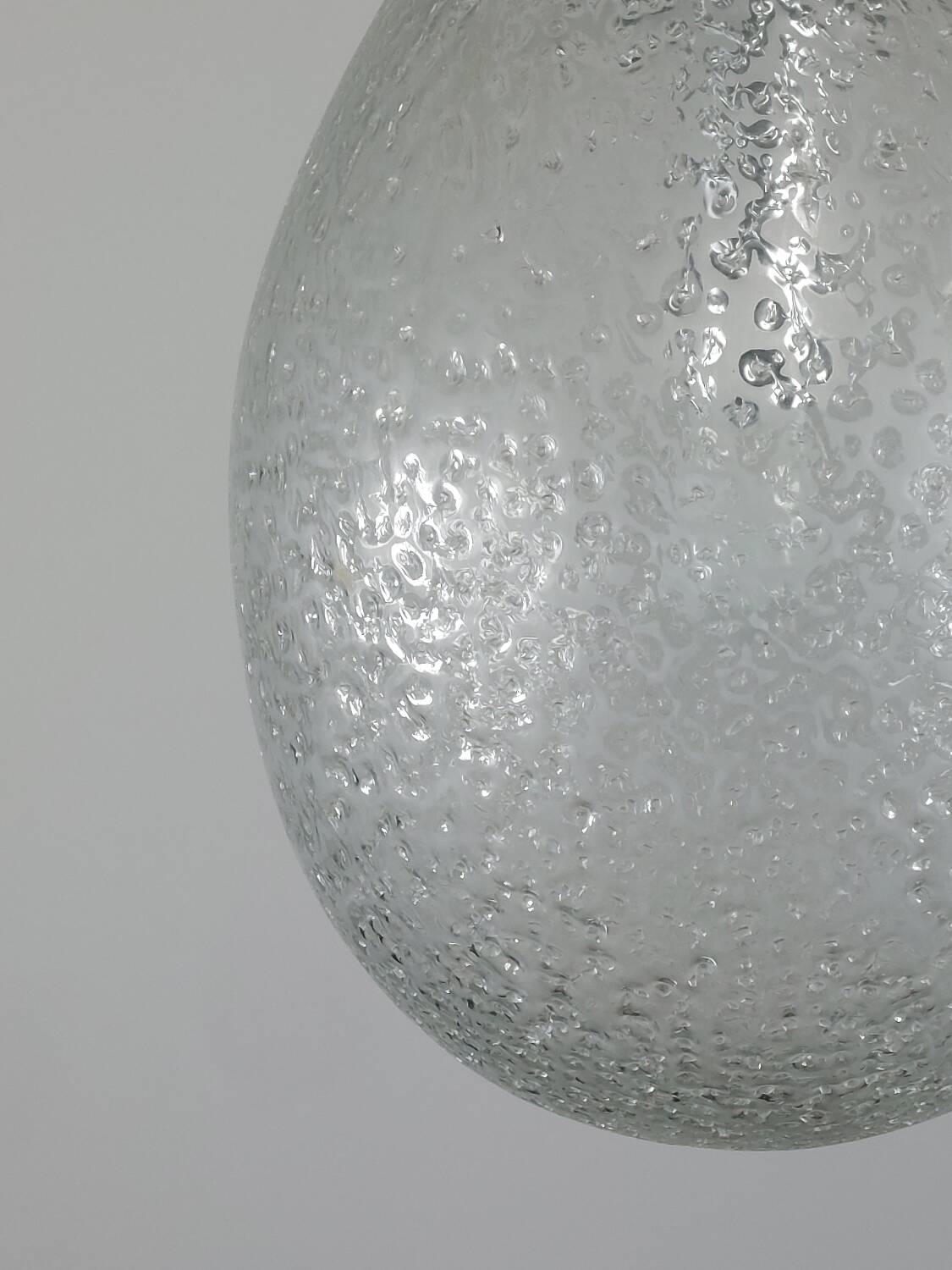 Vintage brass and frosted glass suspension, mid-century style, Doria Germany.