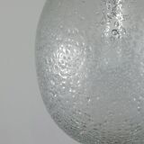 Vintage brass and frosted glass suspension, mid-century style, Doria Germany.