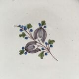 Assiette faience XIXeme décor fleurs "tulipes"