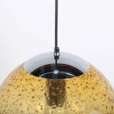 Vintage amber glass ball pendant light
