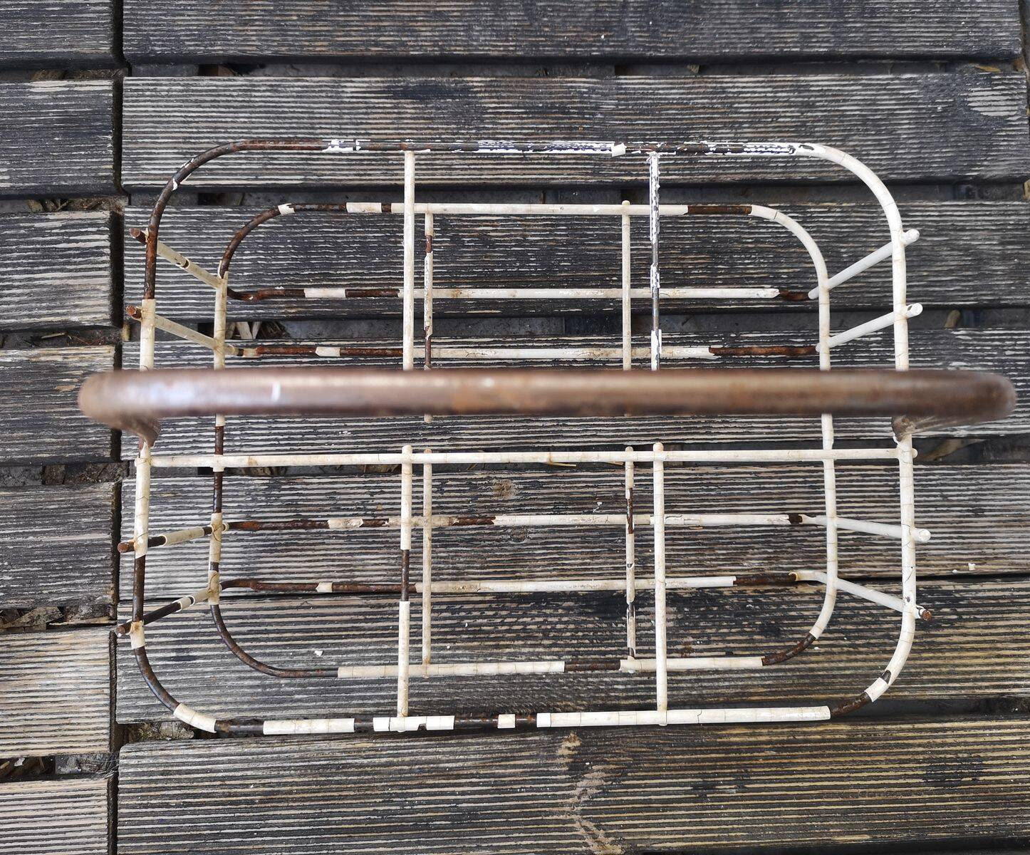 Metal bottle holder basket - 1950s
