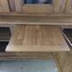 Showcase library with two sections in solid oak.