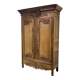 Armoire de mariage Normande sculptée en chêne clair du 19ème siècle
