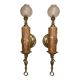 Pair of Candle Holder Style Wall Lights with Melted Wax