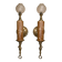 Pair of Candle Holder Style Wall Lights with Melted Wax