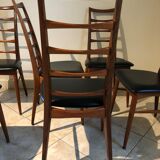 Set of 6 Scandinavian chairs in Teak "Lis" by Niels Koefoed, Circa 60's