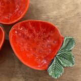 Set of 3 strawberry slushie bowls