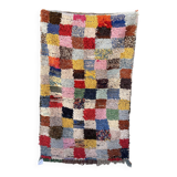 Moroccan carpet Boucherouite colored - 105 x 166 cm
