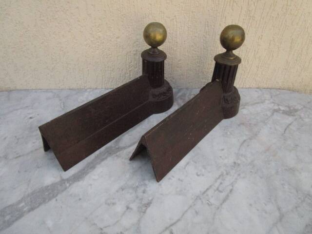 Pair of antique andirons