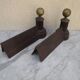 Pair of antique andirons
