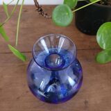 Blue and green vase from Cristalleria Etruria