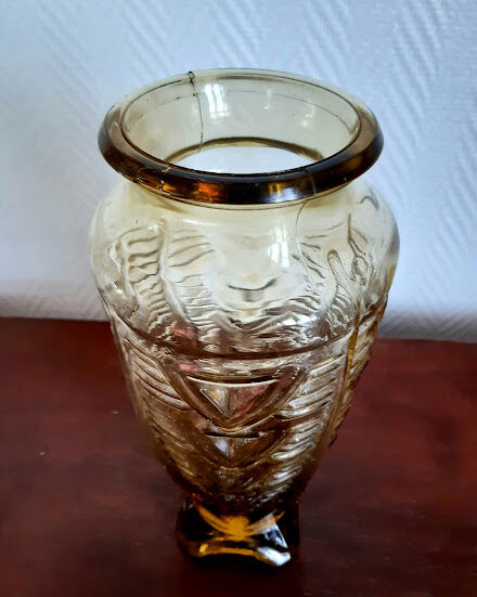 Yellow art deco vase