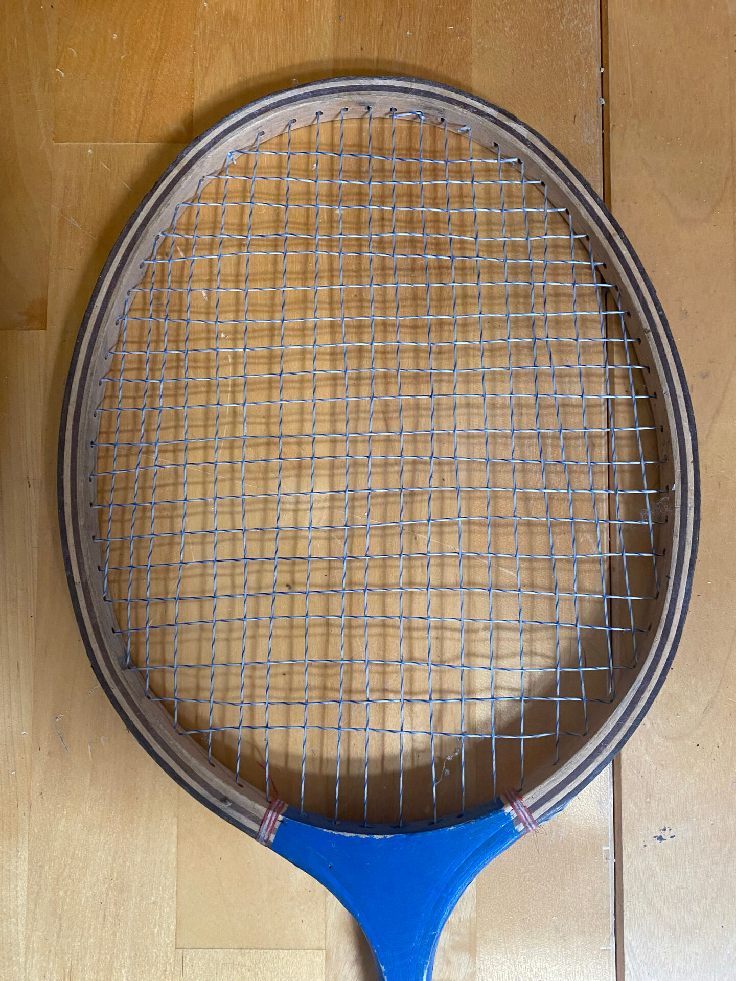 Paire Raquette Ancienne Badminton Bois Vintage