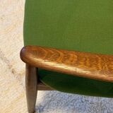 Vintage Scandinavian oak armchair by Ejner Larsen & Aksel Bender Madsen for Fritz Hansen