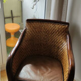 Rattan armchairs