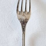 11 Fourchettes à Entrée, Apéritif ou Dessert Métal Argenté Style Art Nouveau 19ème Siècle