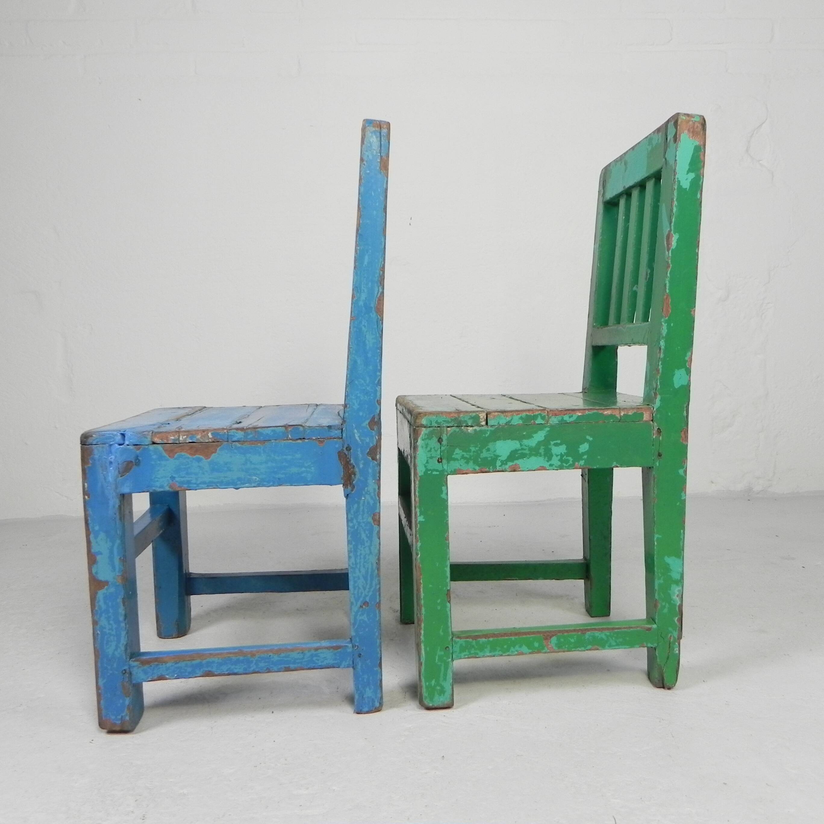 Set of 2 vintage children's chairs, 1950s