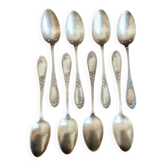 Elégance vintage : Lot de 8 petites cuillères en métal argenté  – Ref 26