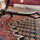 Coffee table in lava stone and wrought iron.