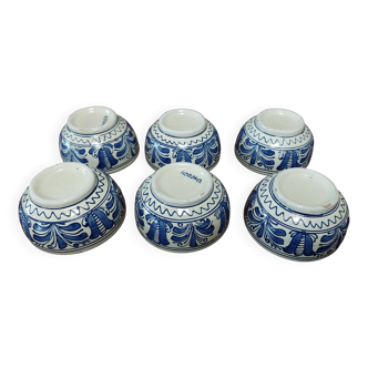 Bowls set of six Korond ceramic Romania 20th century