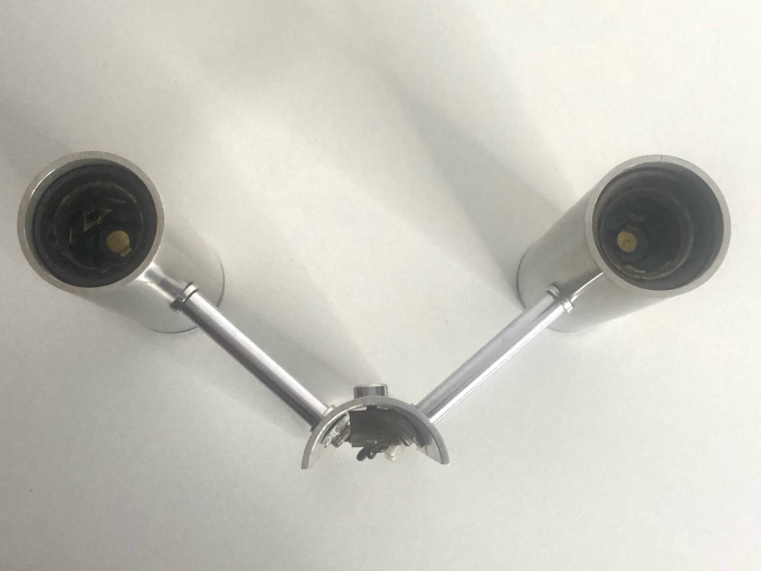 70s brushed steel wall light