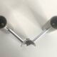 70s brushed steel wall light